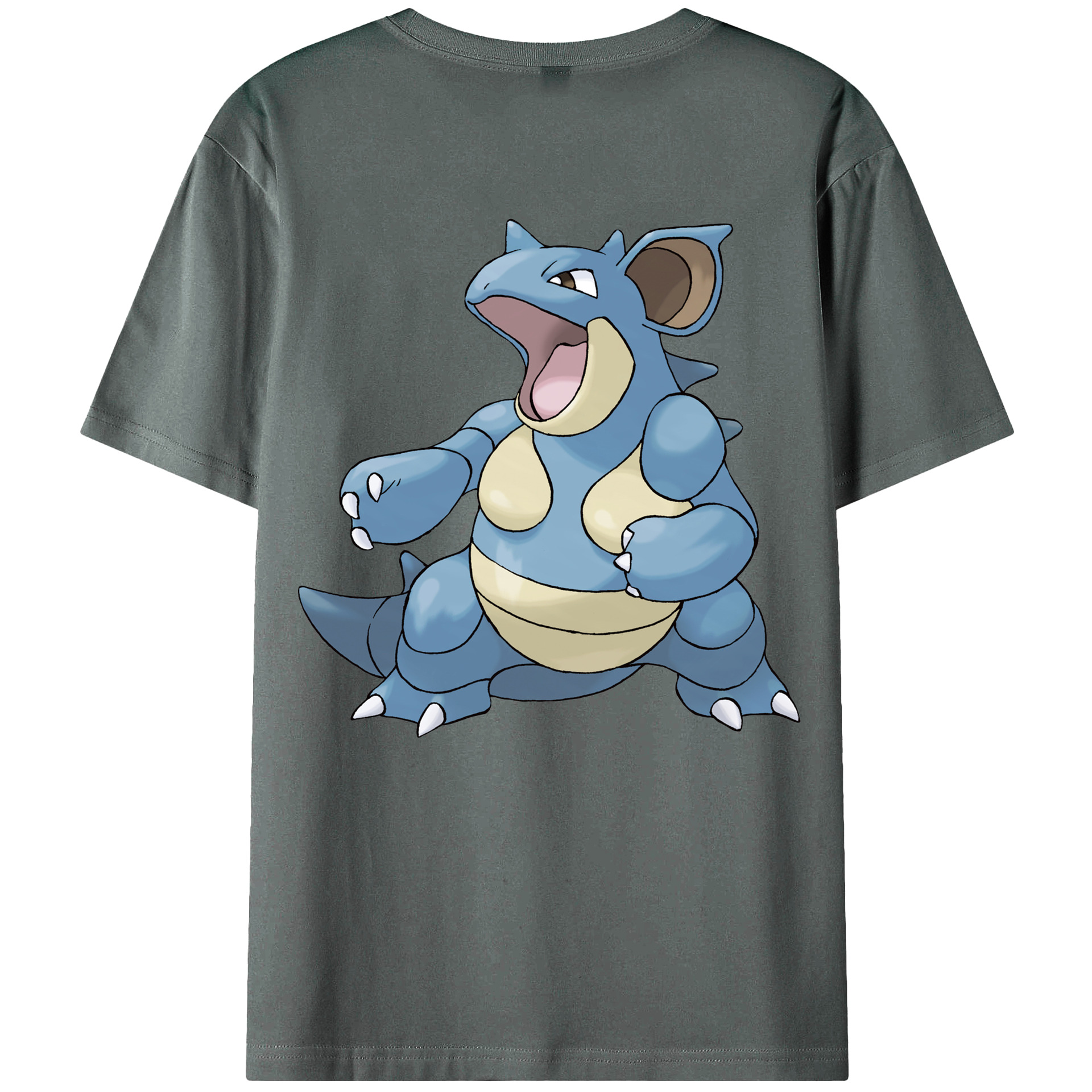 （画像用） ポケットモンスター Pokémon 綿100％ メンズ半袖Tシャツ（バックプリント） 通気性